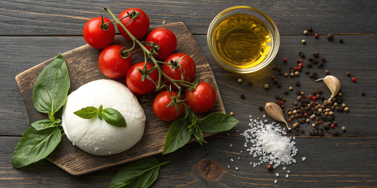 Ingrédients frais italiens pour une vraie pizza